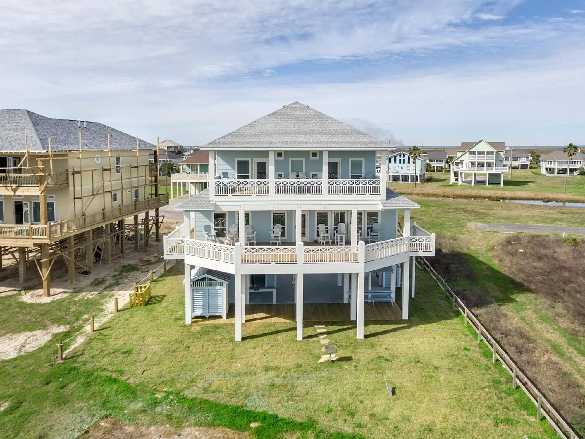 Villa Sea It All Beachfront 4Br! Panoramic Views, Bar & Large Decks à Crystal Beach Extérieur photo